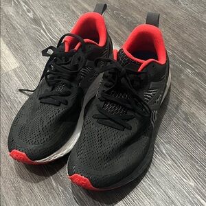 New Balance Fresh Foam Tempo Black and Red Sneakers